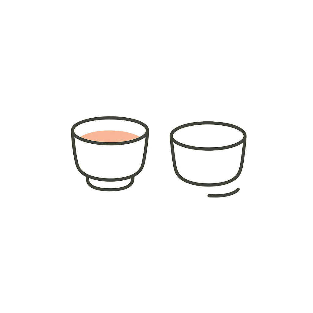 Sake Cups Illustration